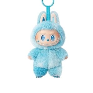 Blue Furry Monster Keychain
